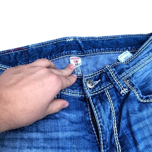 Vintage True Religion Jeans Size 32 STRAIGHT MEGA T Blue - Picture 6 of 8